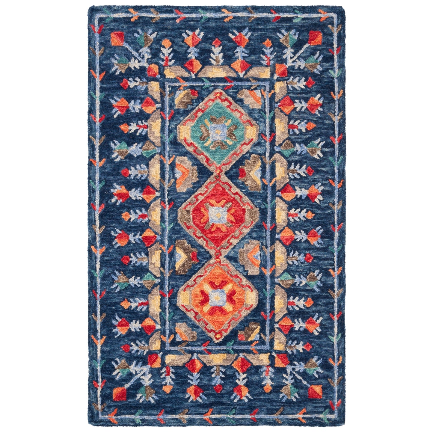 Tapis tribal en laine Aspen Kuang Boho fait main SAFAVIEH
