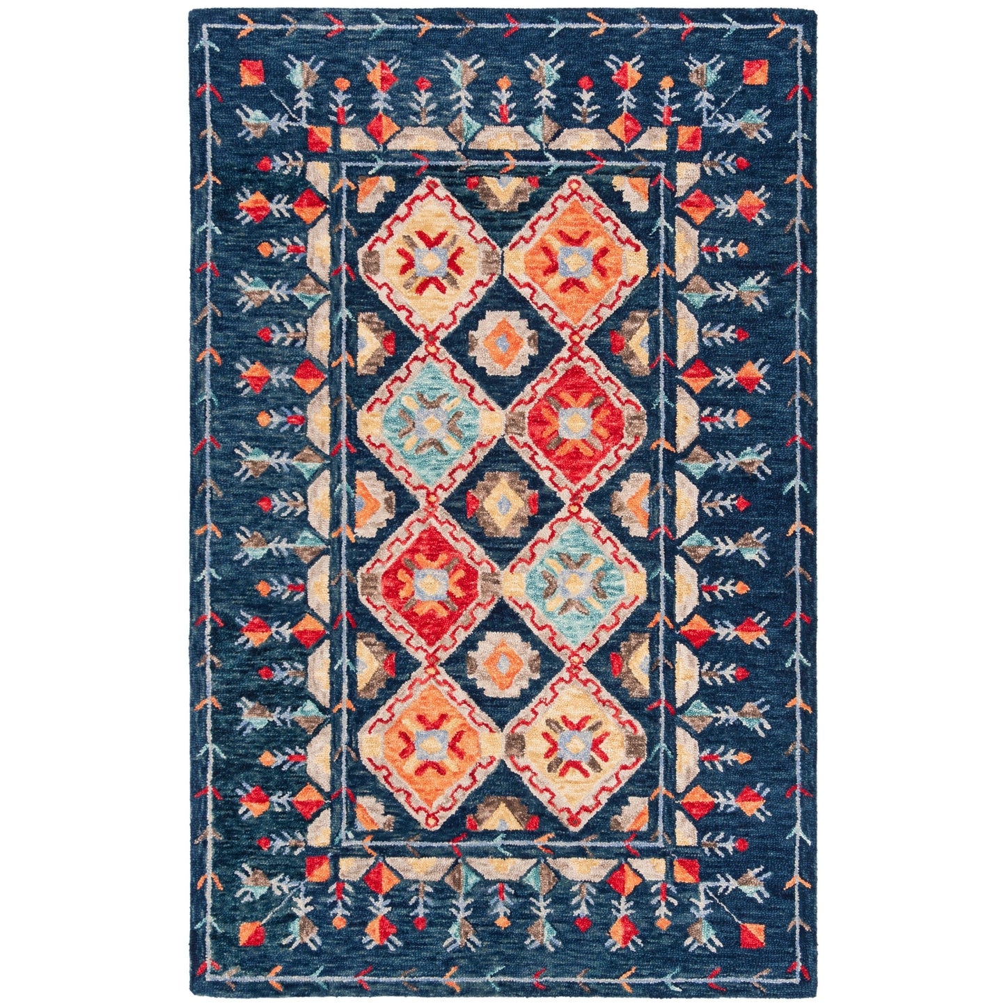 Tapis tribal en laine Aspen Kuang Boho fait main SAFAVIEH