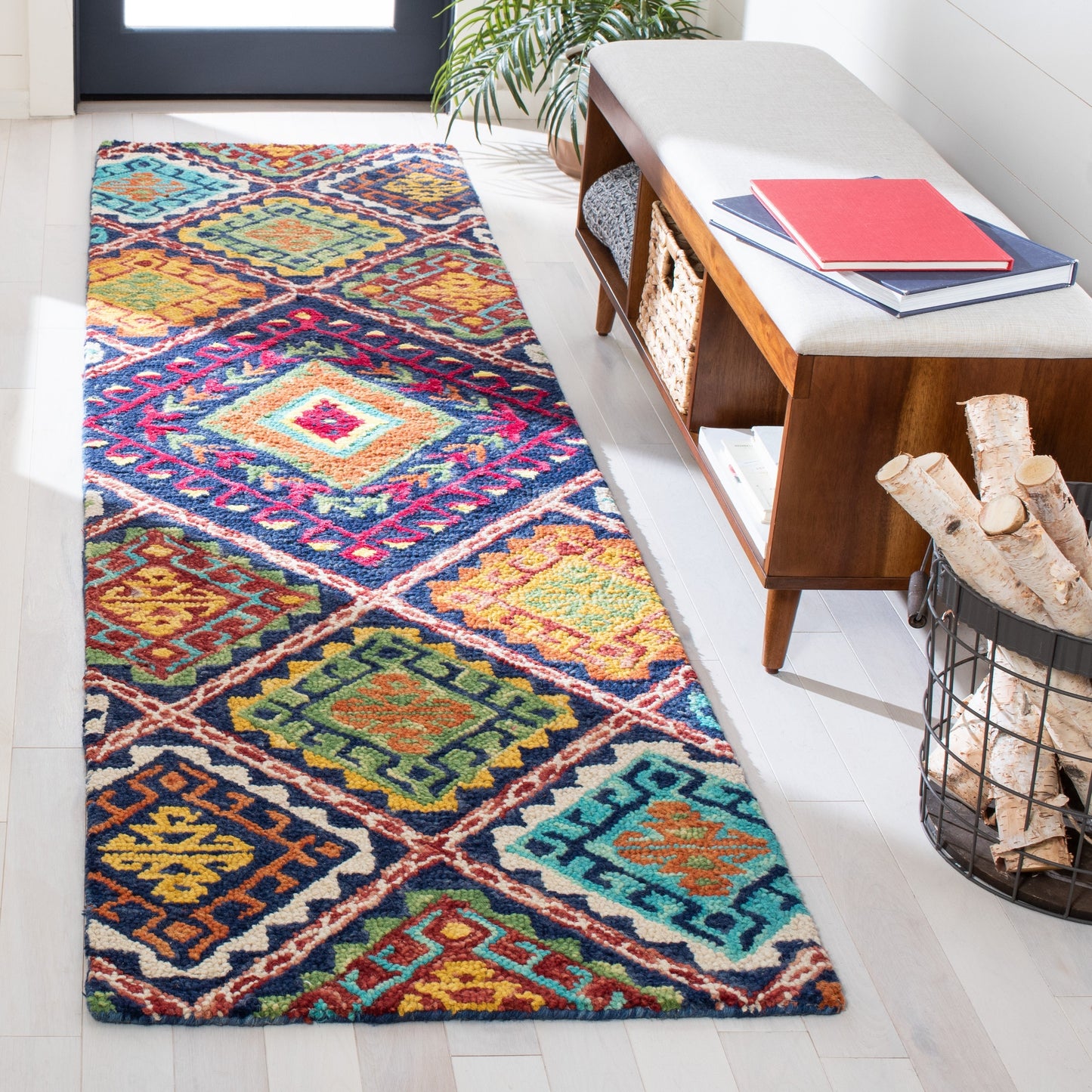 Tapis tribal bohème en laine Aspen Marisca fait main SAFAVIEH