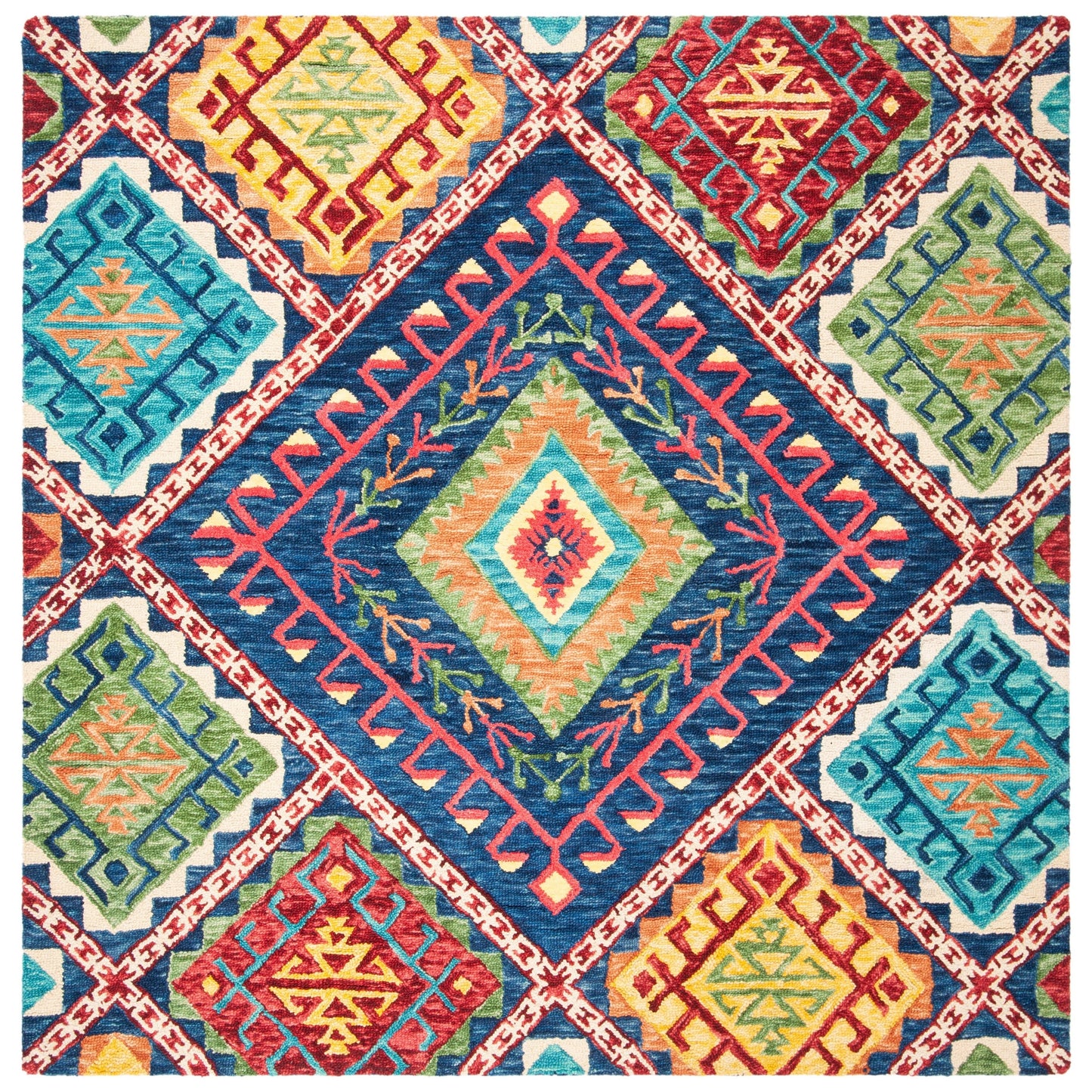 Tapis tribal bohème en laine Aspen Marisca fait main SAFAVIEH