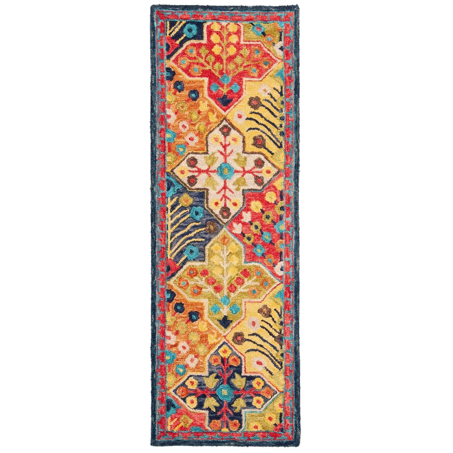 Tapis tribal bohème en laine Aspen Reemtdine fait main SAFAVIEH