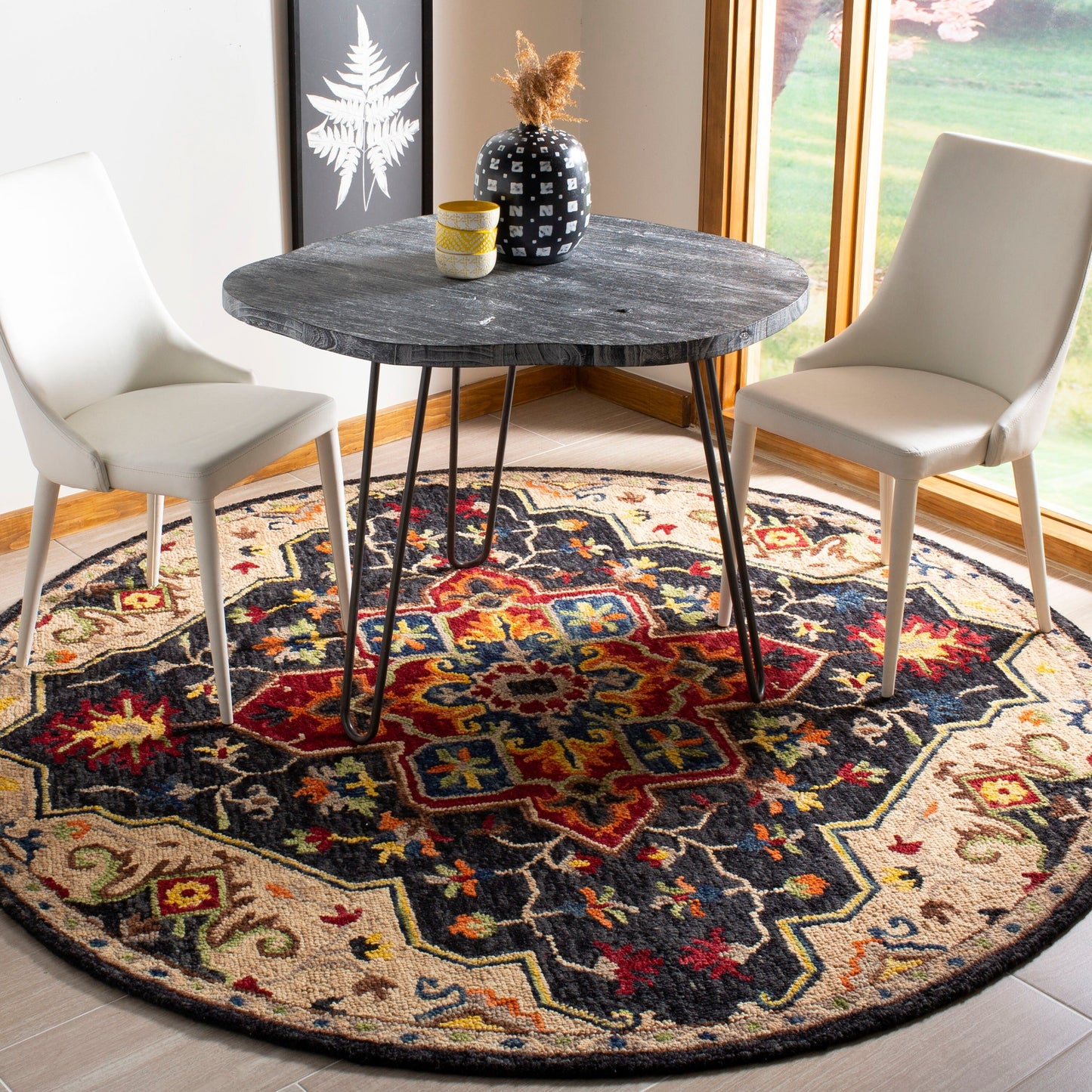 Tapis tribal bohème en laine Aspen Rosmarie fait main SAFAVIEH