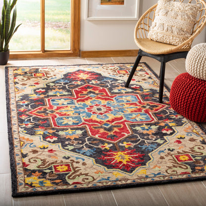 Tapis tribal bohème en laine Aspen Rosmarie fait main SAFAVIEH