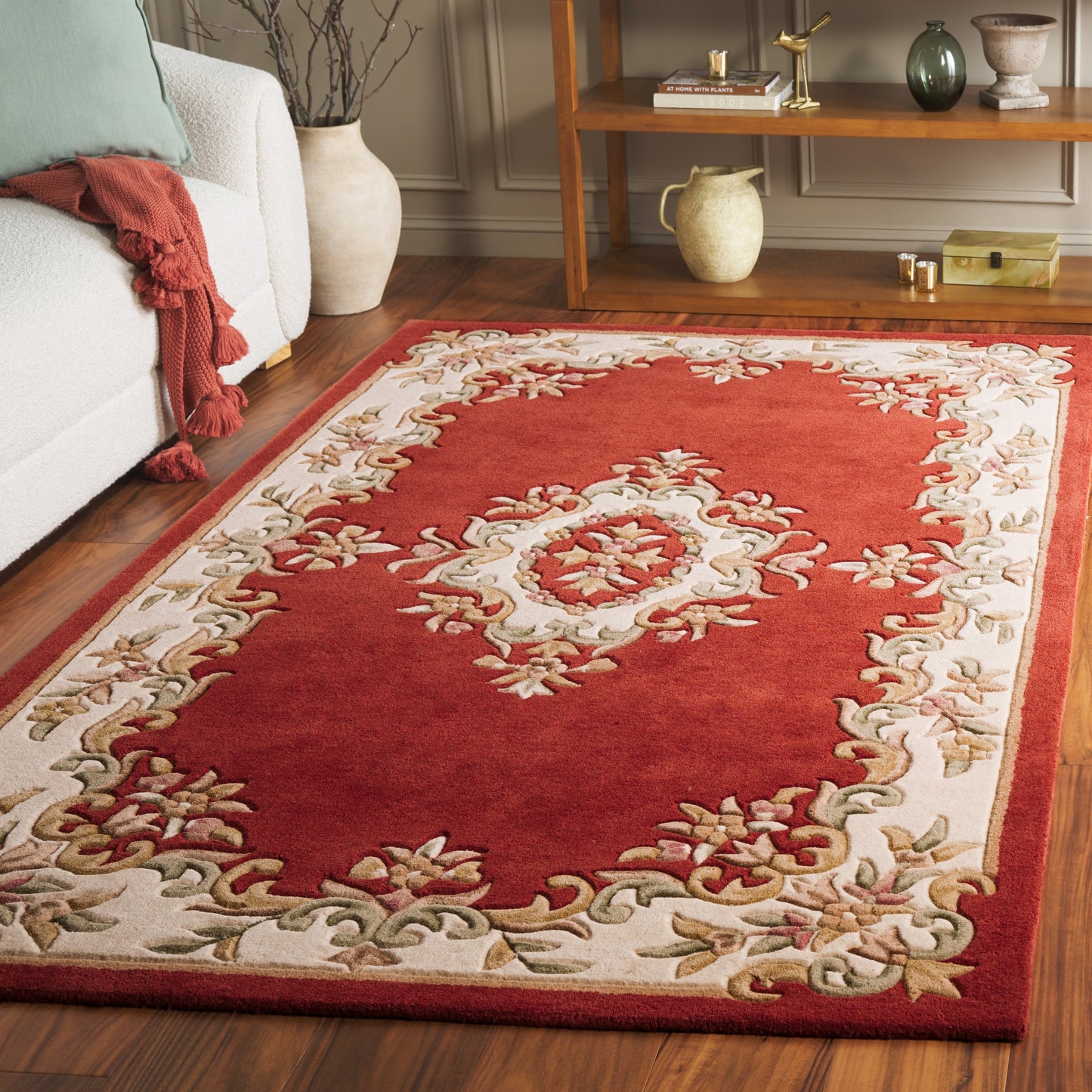 Tapis traditionnel en laine Aubusson Hale fait main SAFAVIEH.