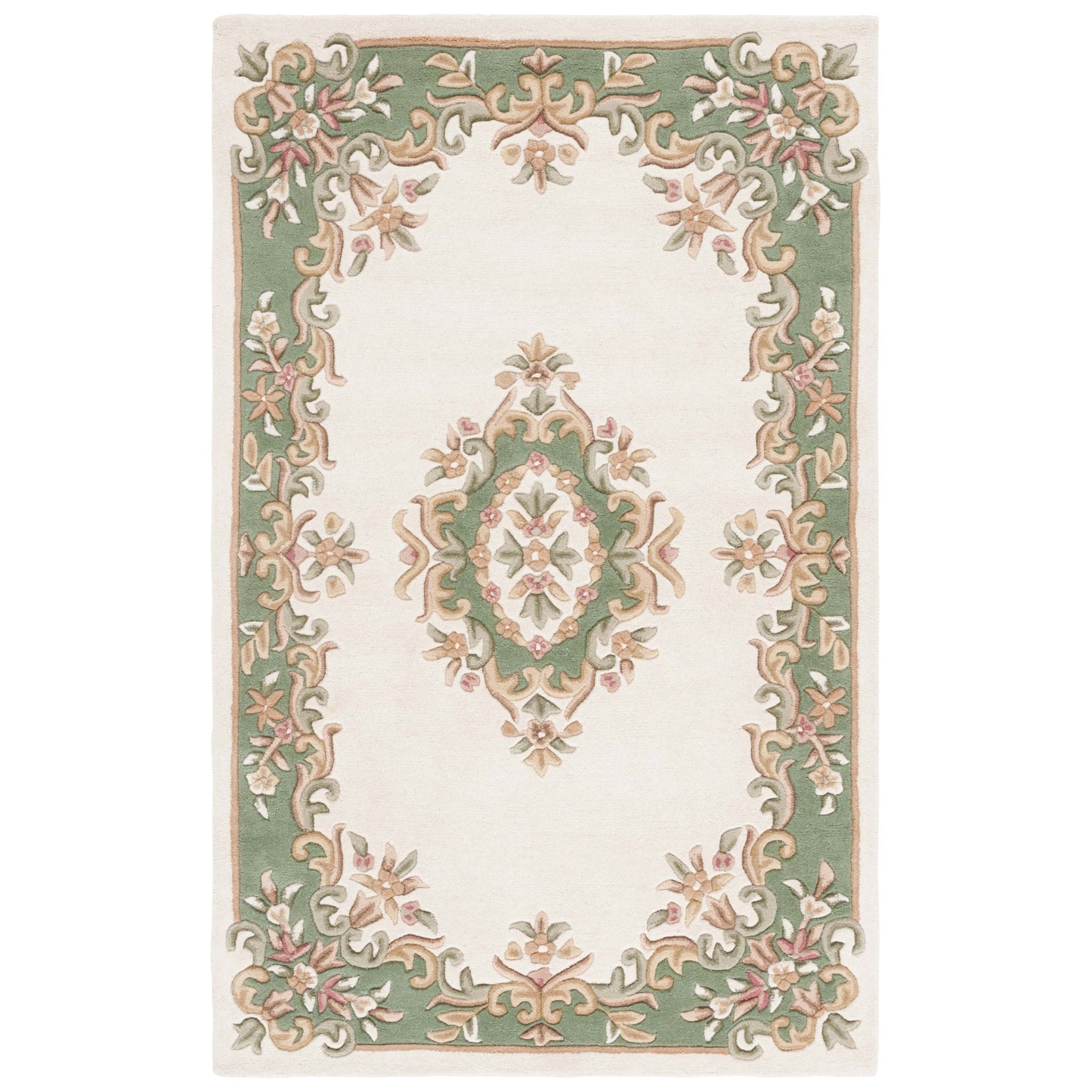 Tapis traditionnel en laine Aubusson Hale fait main SAFAVIEH.