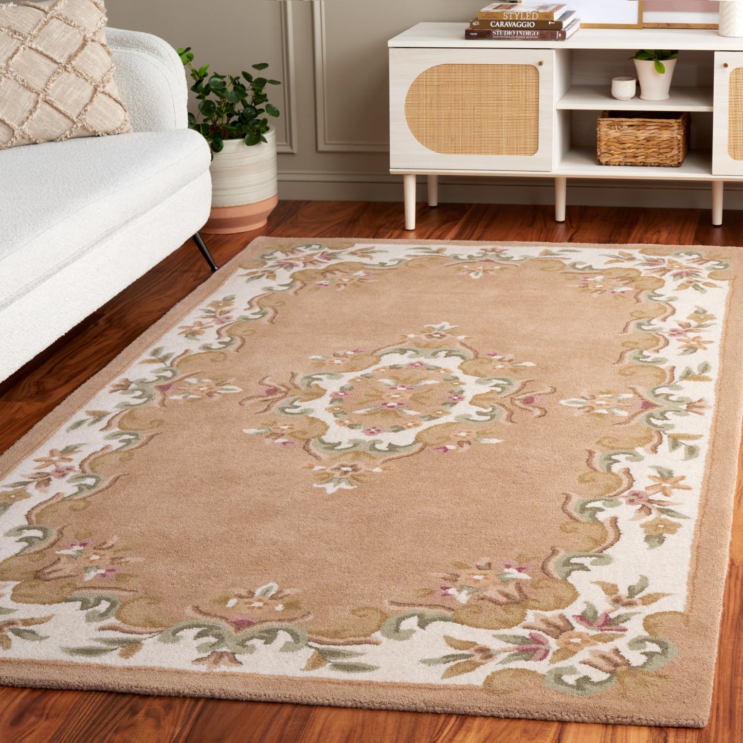 Tapis traditionnel en laine Aubusson Hale fait main SAFAVIEH.