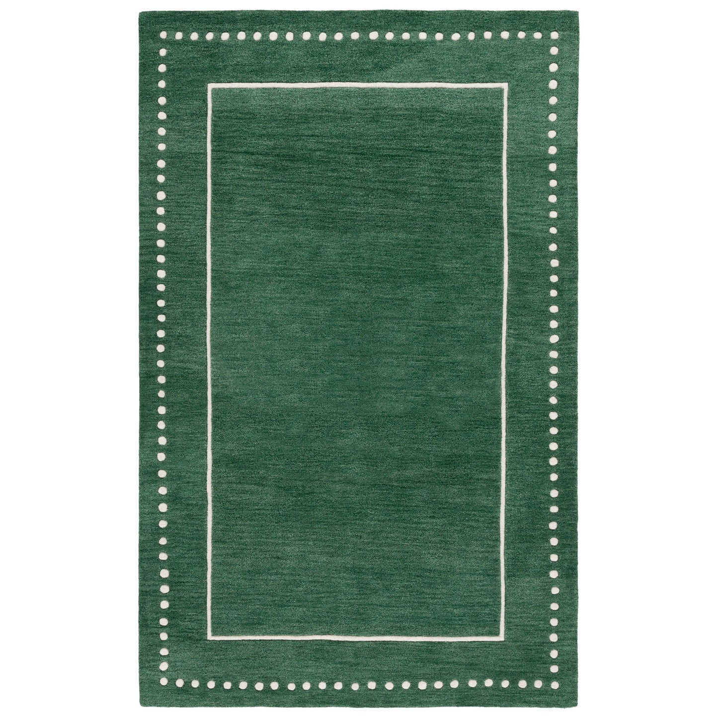 Tapis en laine à bordures à pois Bella Mitana fait main SAFAVIEH