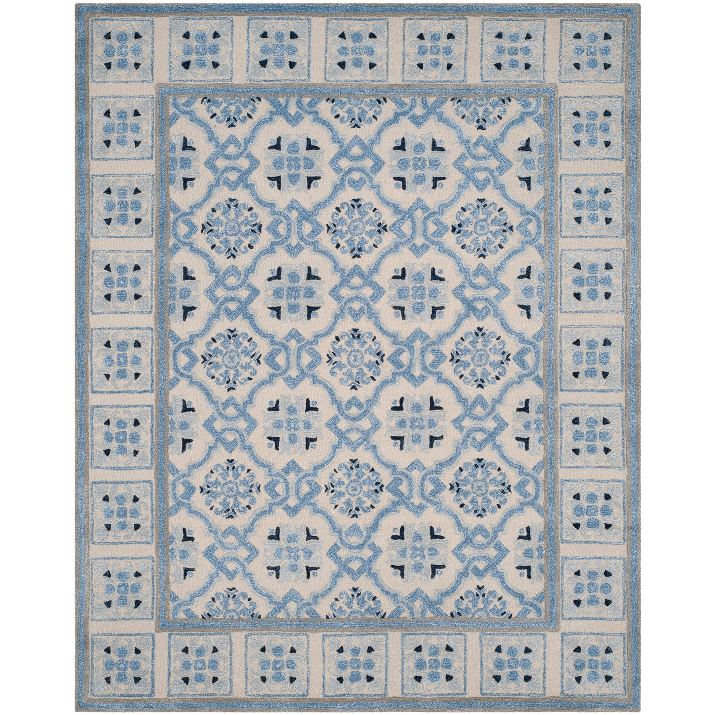 Tapis en laine floral moderne fait main Bella Rodica de SAFAVIEH