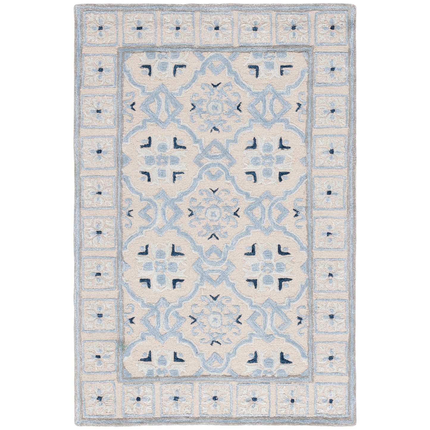 Tapis en laine floral moderne fait main Bella Rodica de SAFAVIEH