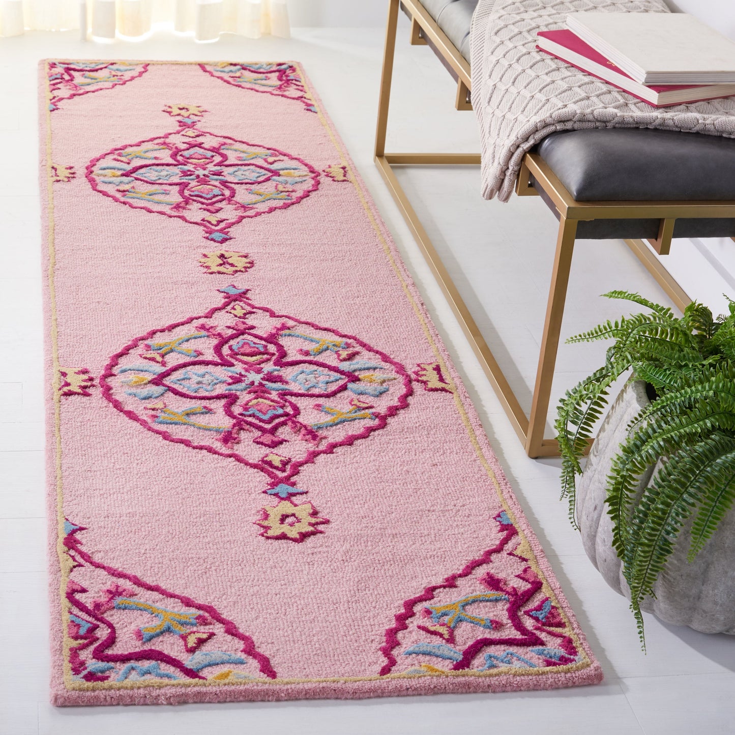Tapis en laine médaillon Bellagio Cailin fait main SAFAVIEH