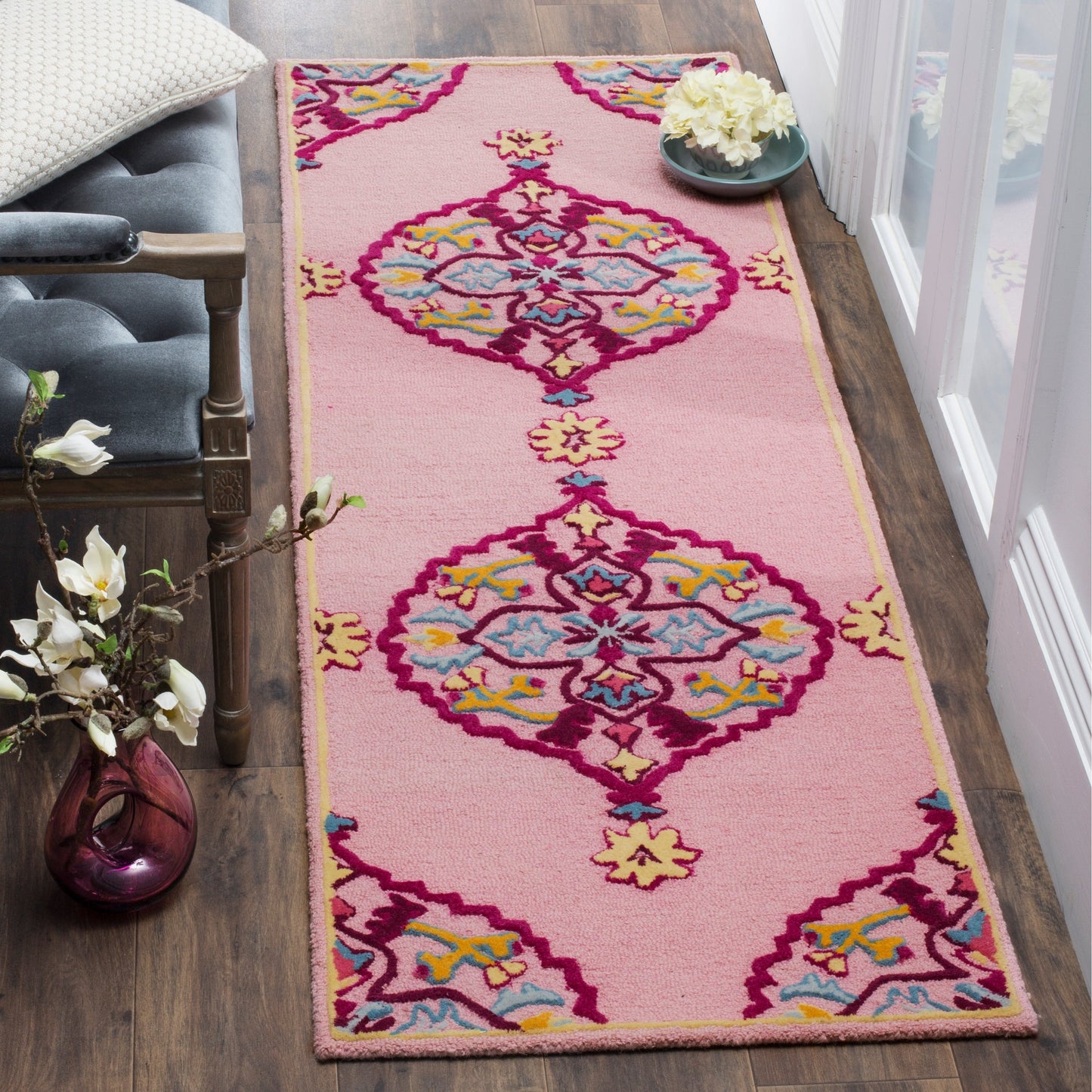 Tapis en laine médaillon Bellagio Cailin fait main SAFAVIEH