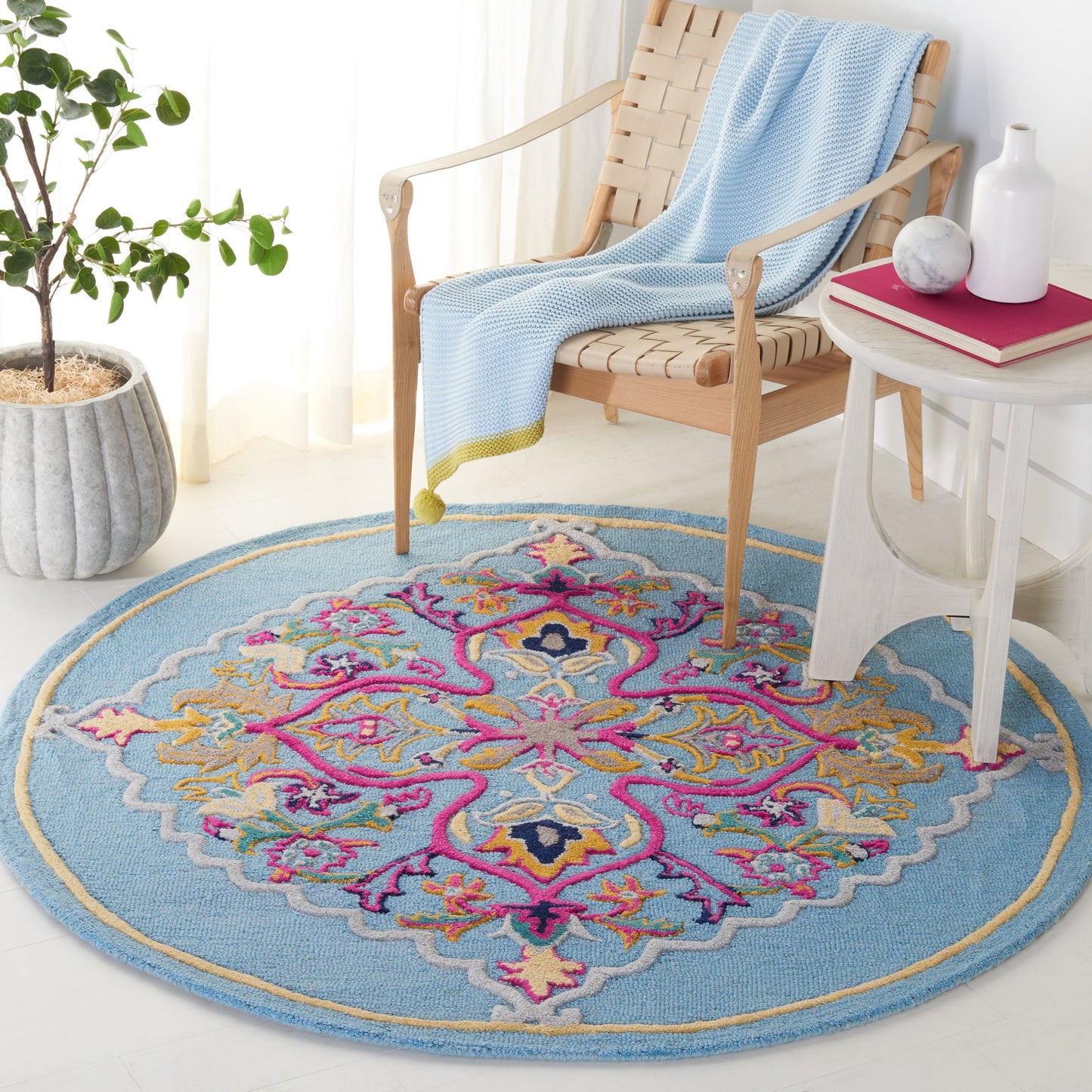 Tapis en laine médaillon Bellagio Cailin fait main SAFAVIEH