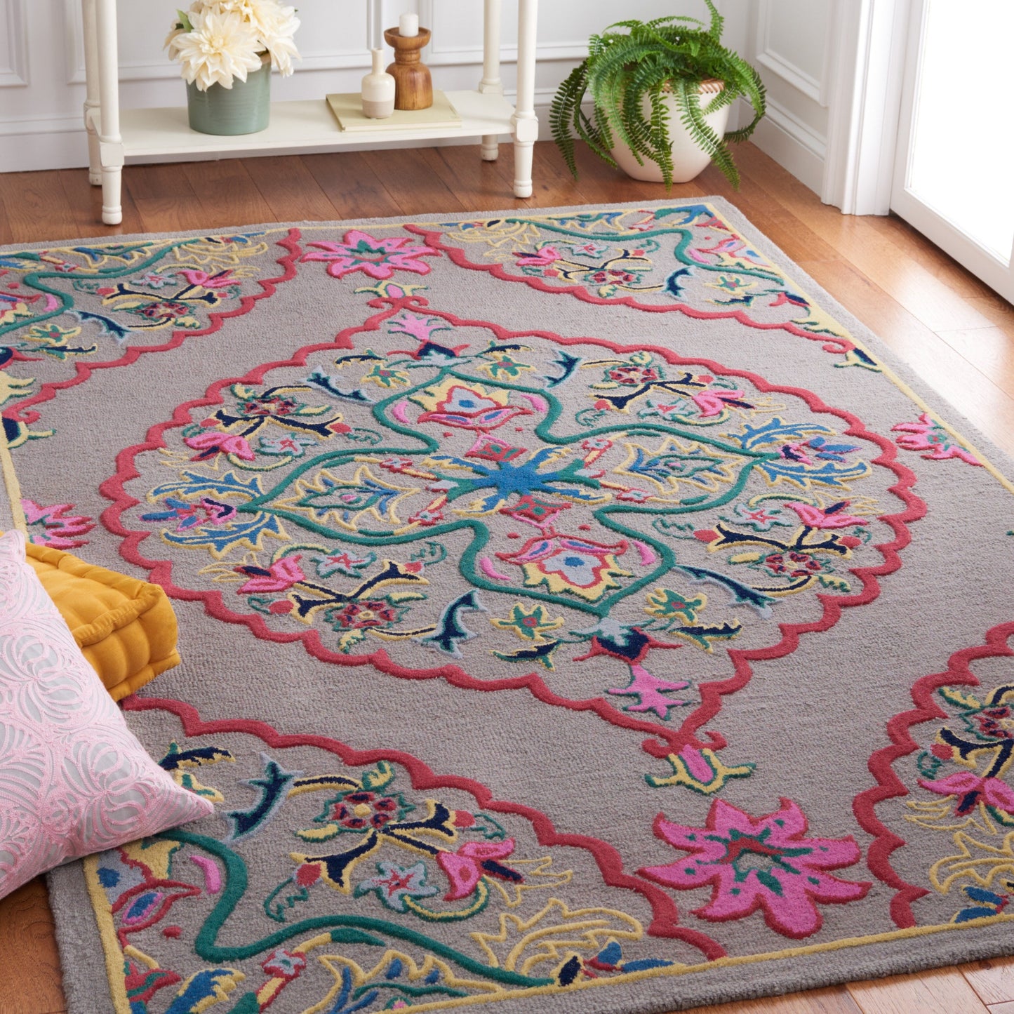 Tapis en laine médaillon Bellagio Cailin fait main SAFAVIEH