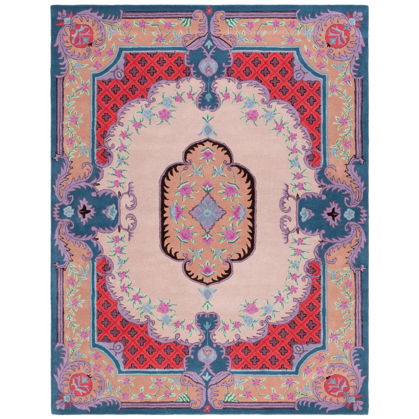 Tapis médaillon oriental en laine fait main Bellagio Tatevik de SAFAVIEH