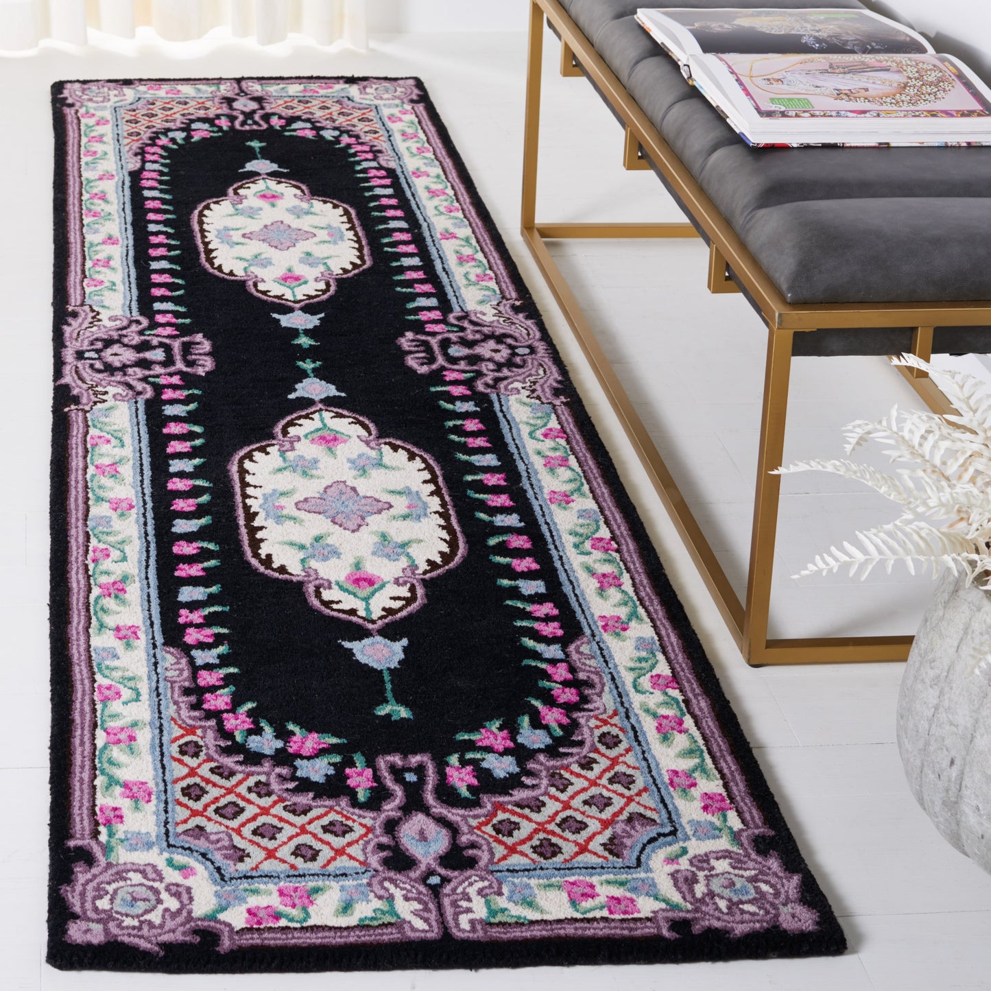 Tapis médaillon oriental en laine fait main Bellagio Tatevik de SAFAVIEH