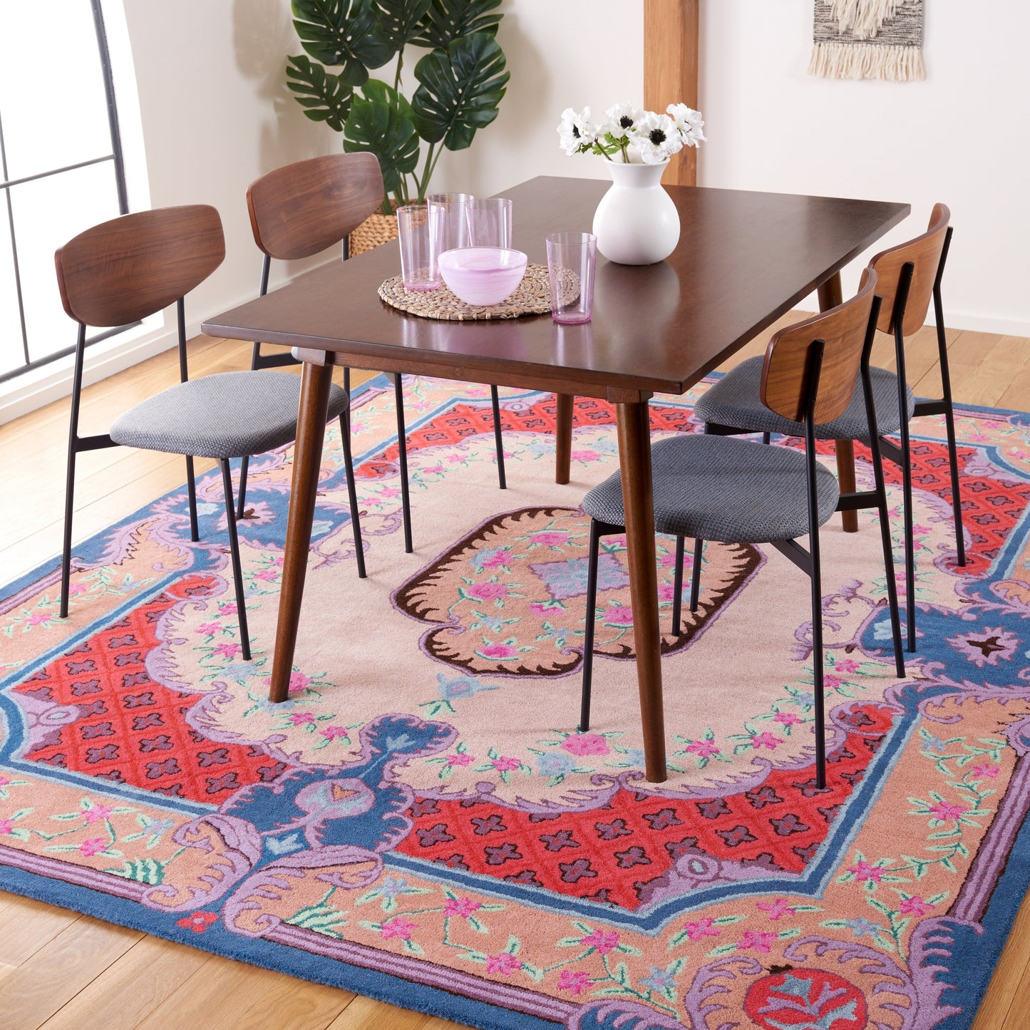Tapis médaillon oriental en laine fait main Bellagio Tatevik de SAFAVIEH