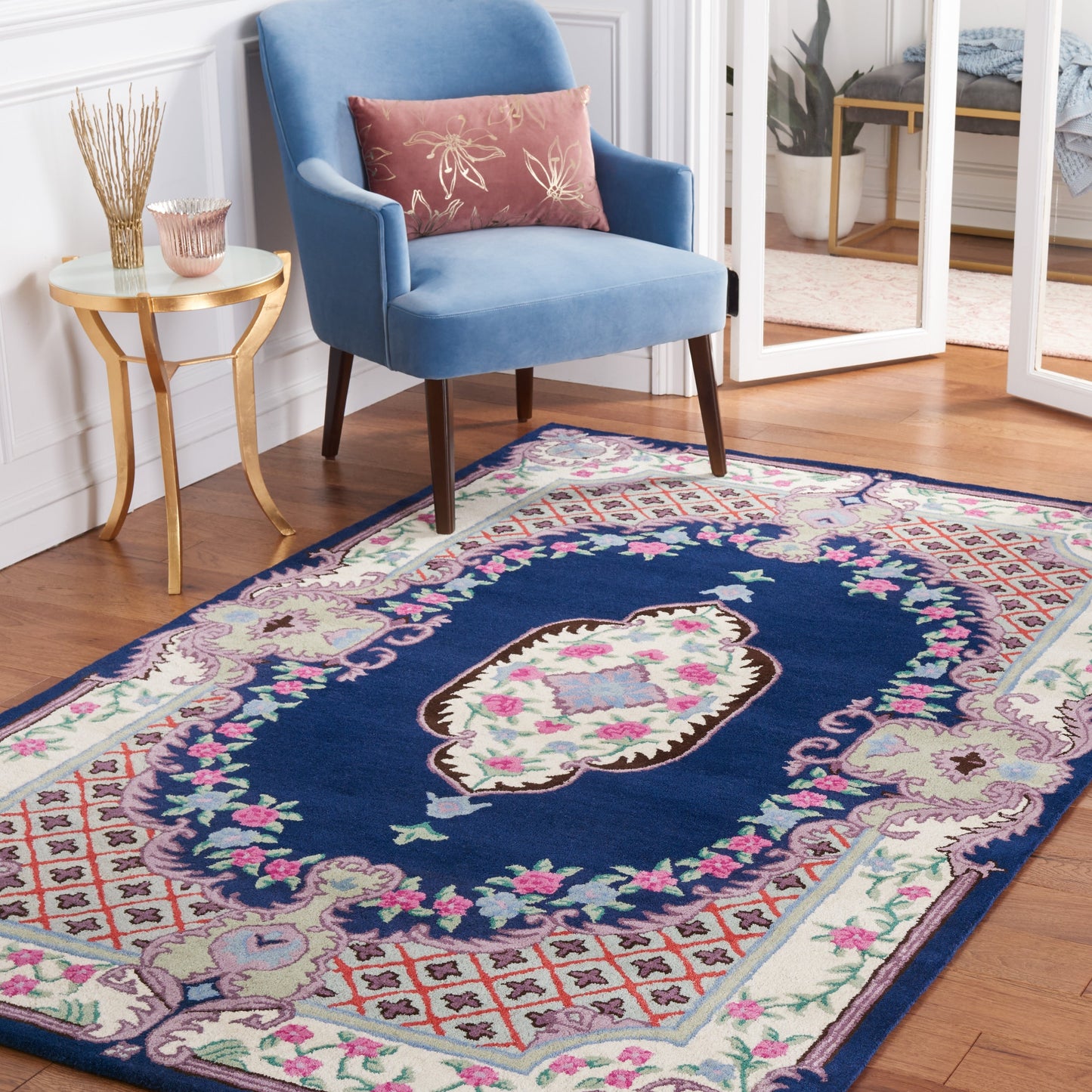 Tapis médaillon oriental en laine fait main Bellagio Tatevik de SAFAVIEH