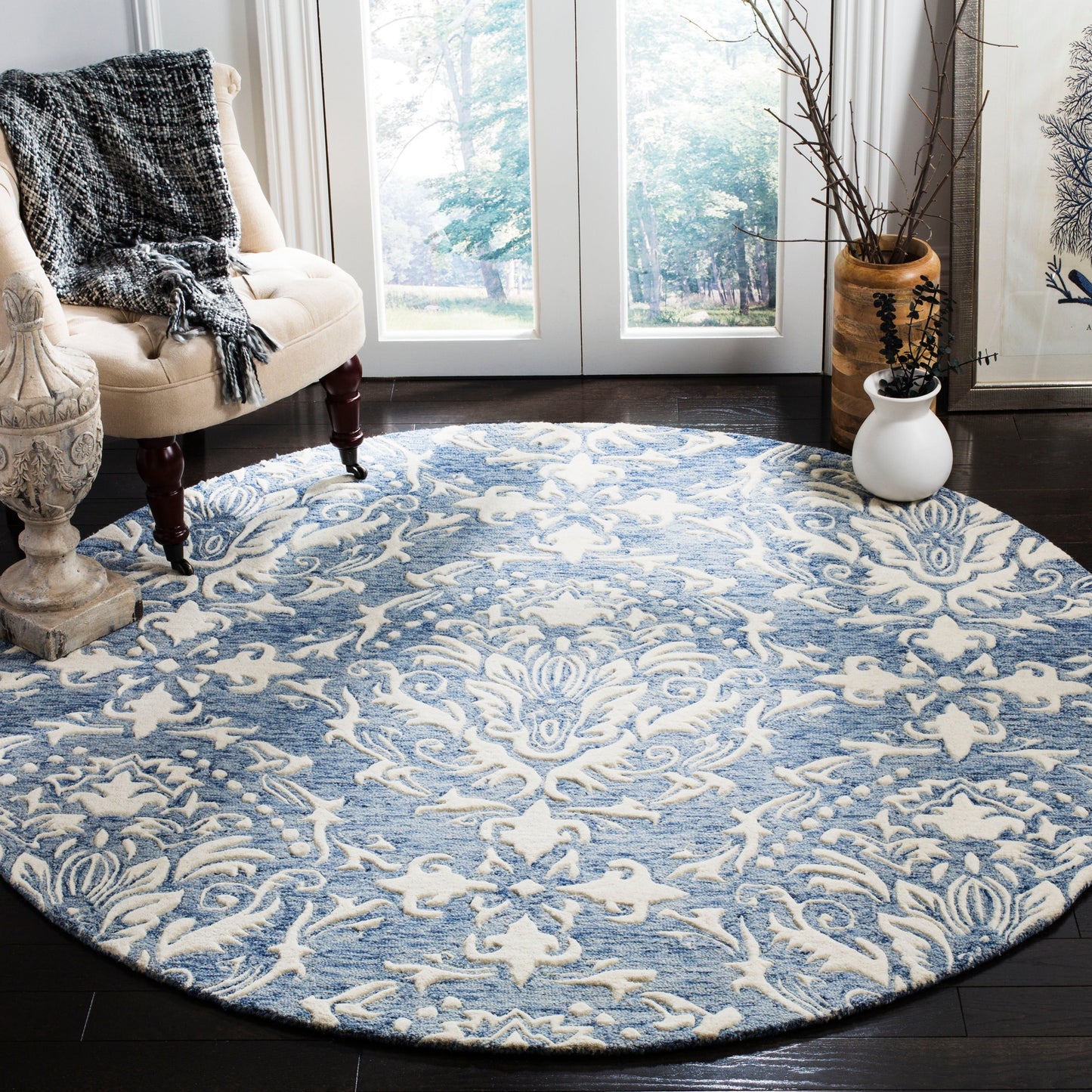 Tapis moderne en laine florale fait main SAFAVIEH Blossom Ambroisine