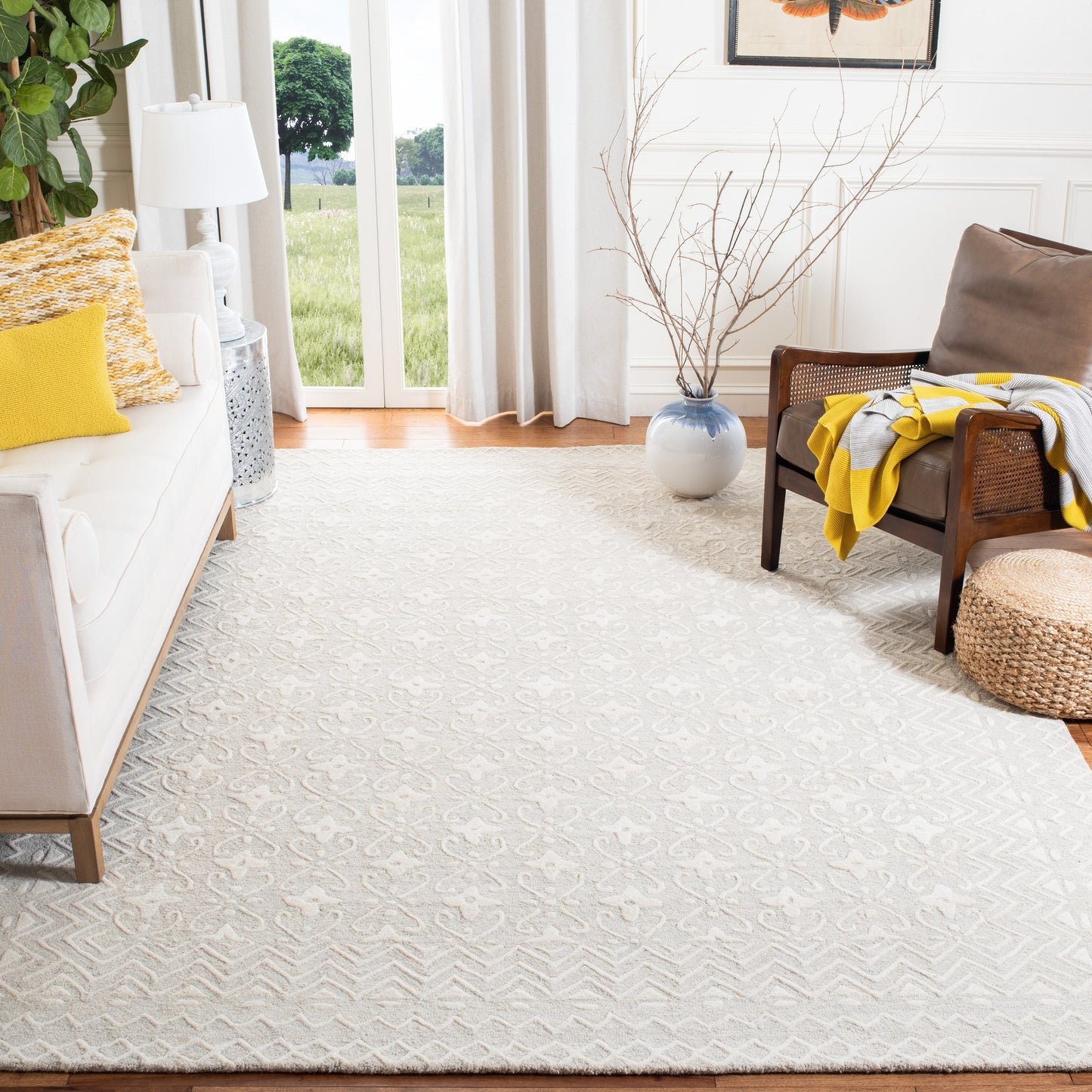 Tapis moderne en laine florale fait main SAFAVIEH Blossom Barbara