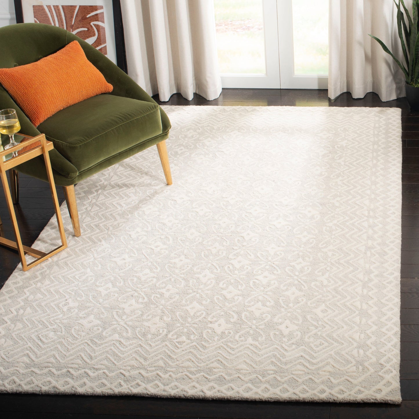 Tapis moderne en laine florale fait main SAFAVIEH Blossom Barbara