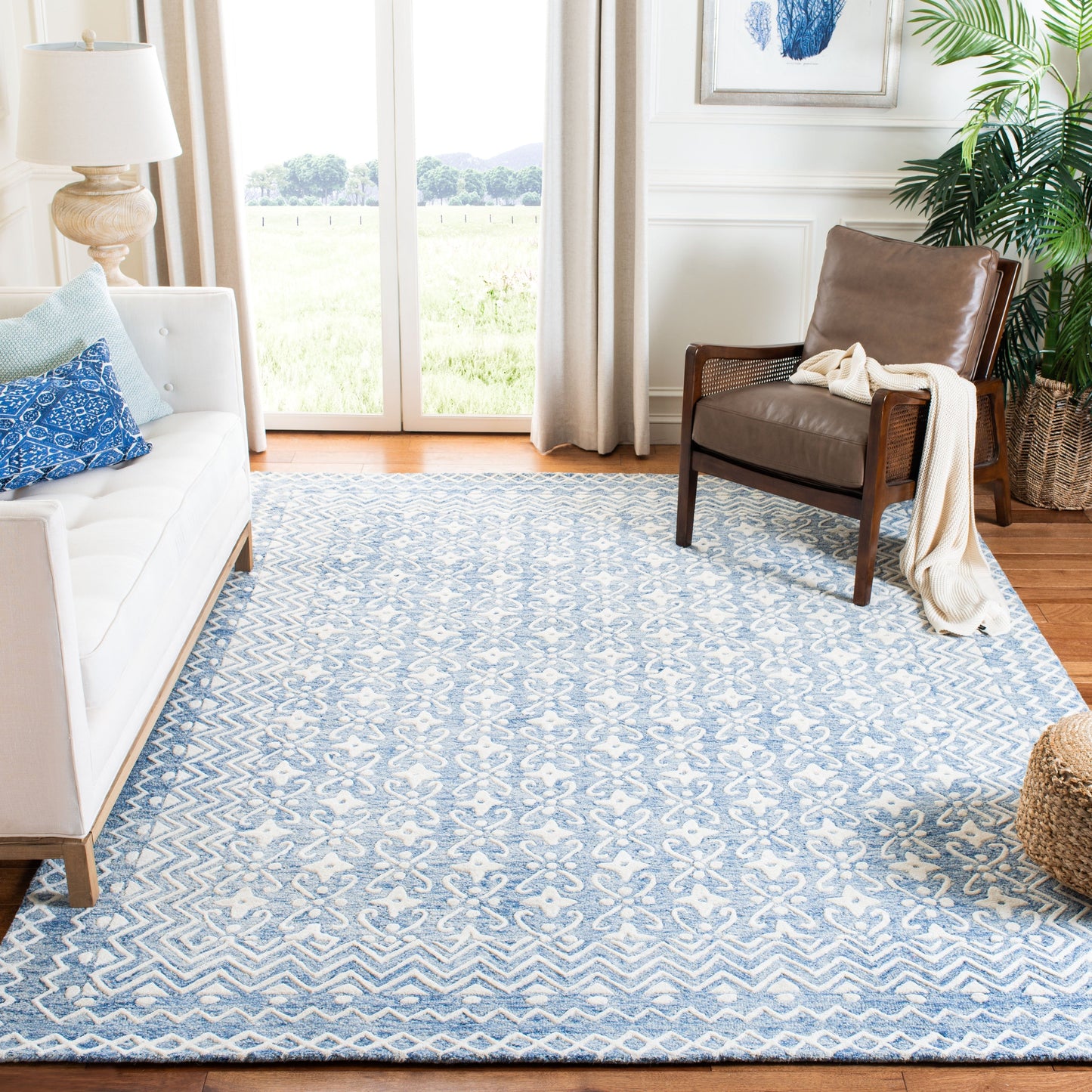 Tapis moderne en laine florale fait main SAFAVIEH Blossom Barbara