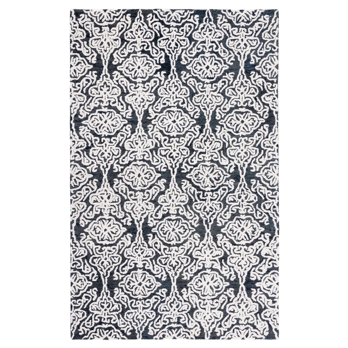 Tapis moderne en laine florale SAFAVIEH fait main Blossom Cateluta