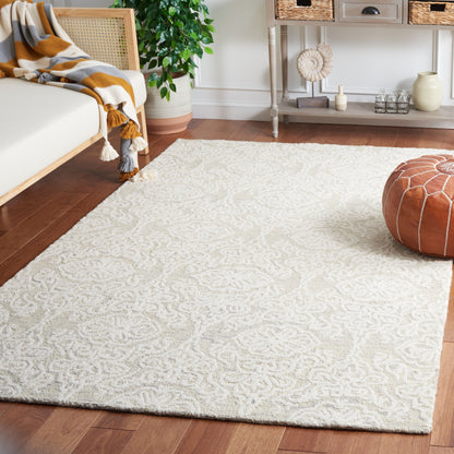 Tapis moderne en laine florale SAFAVIEH fait main Blossom Cateluta