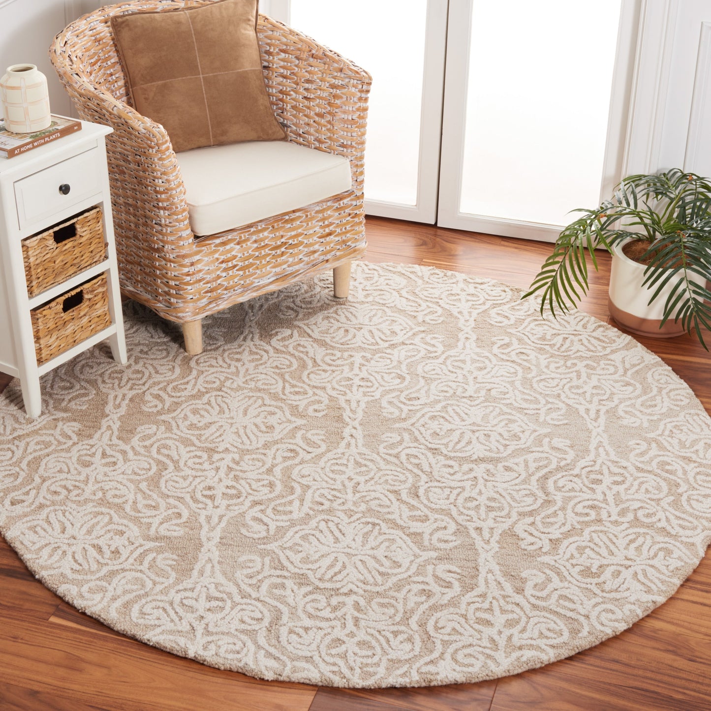 Tapis moderne en laine florale SAFAVIEH fait main Blossom Cateluta