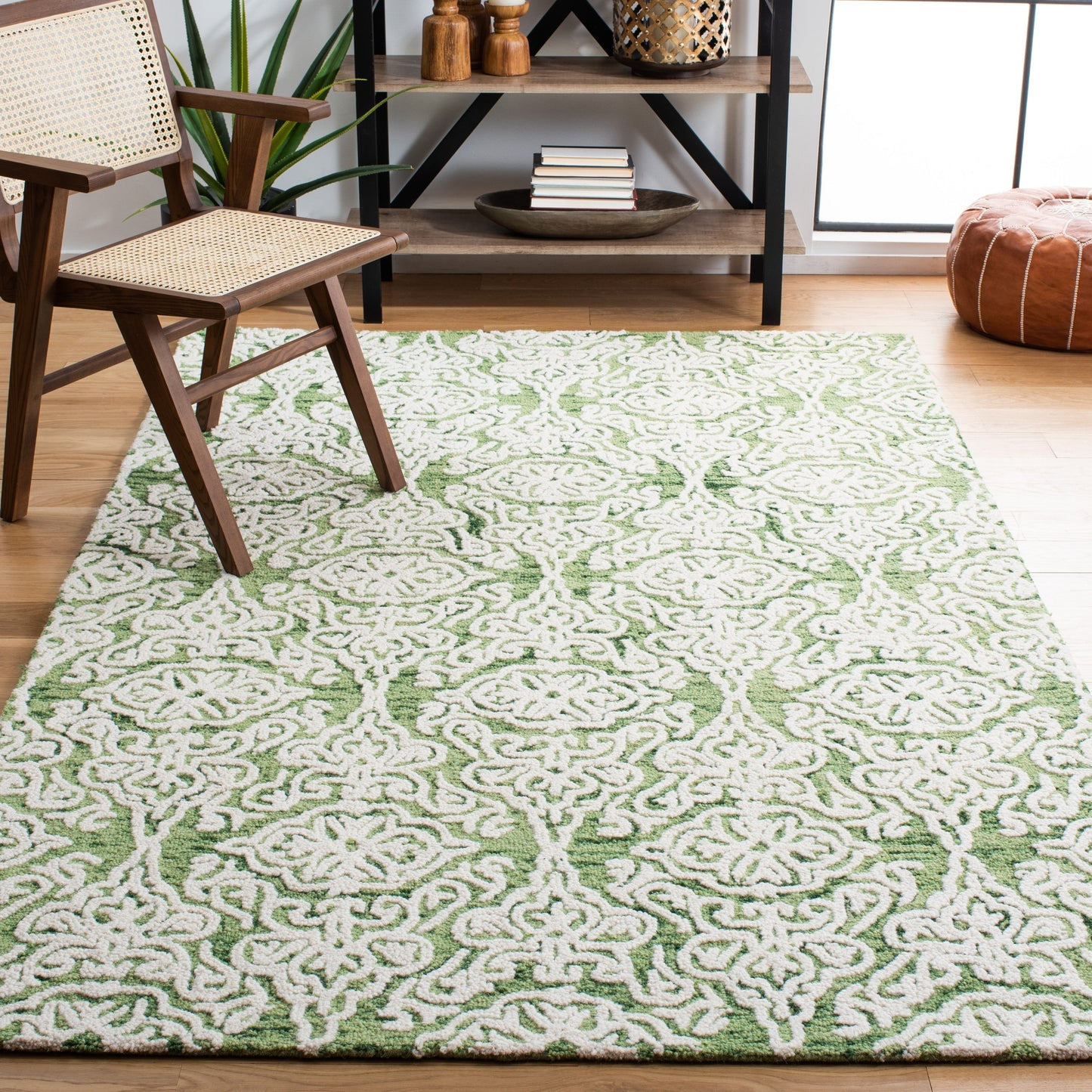 Tapis moderne en laine florale SAFAVIEH fait main Blossom Cateluta