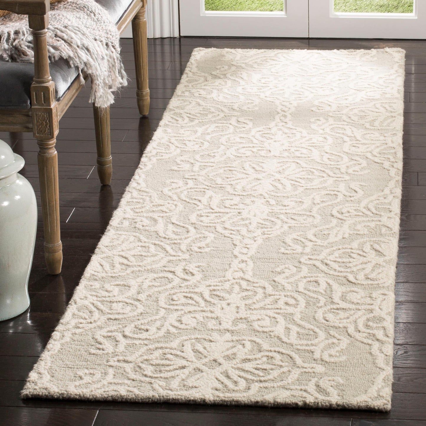 Tapis moderne en laine florale SAFAVIEH fait main Blossom Cateluta