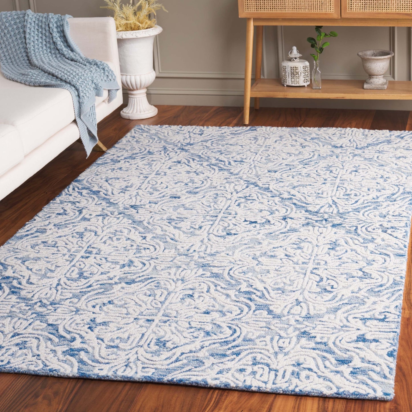 Tapis moderne en laine florale fait main SAFAVIEH Blossom Gertrida