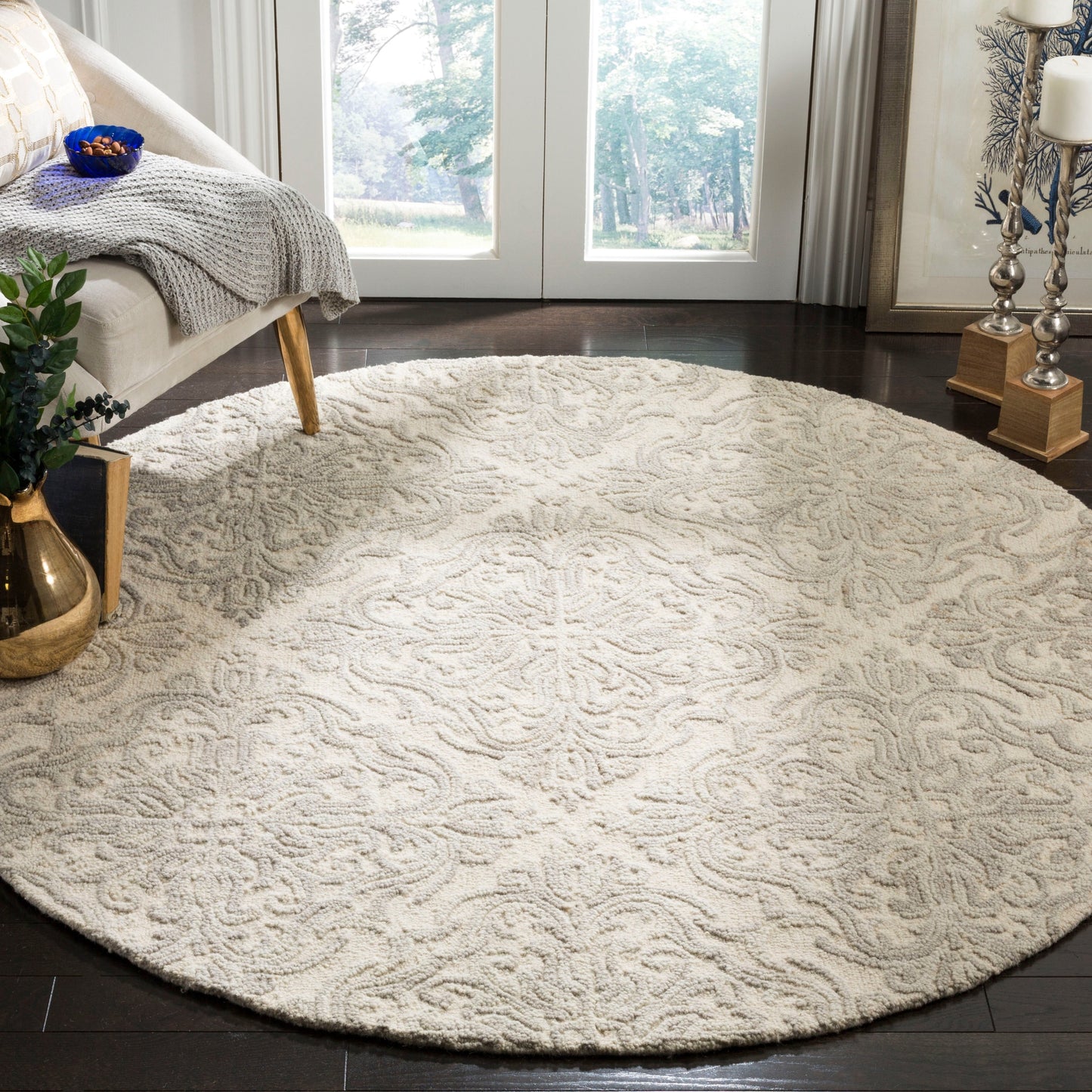 Tapis moderne en laine florale fait main SAFAVIEH Blossom Gertrida