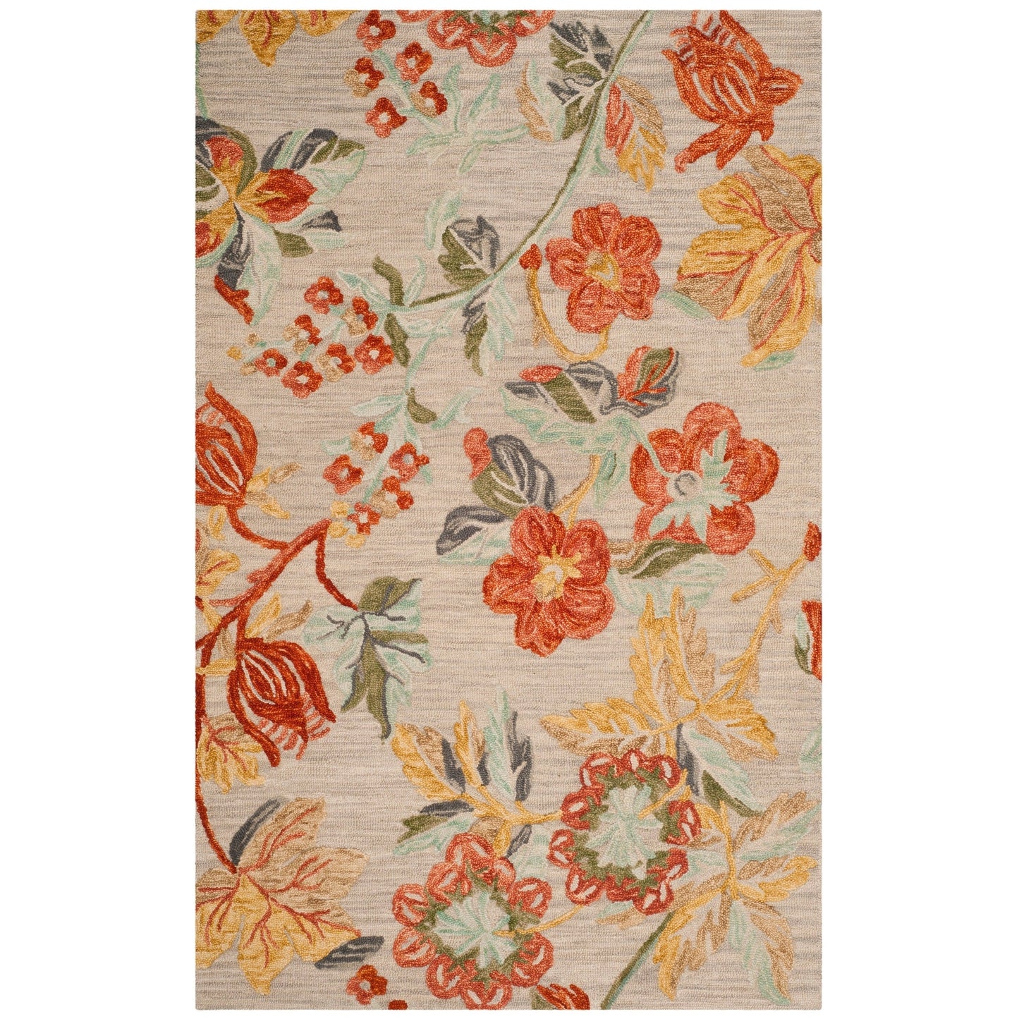 Tapis en laine floral moderne SAFAVIEH fait main Blossom Hysnije