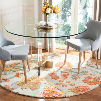 Tapis en laine floral moderne SAFAVIEH fait main Blossom Hysnije