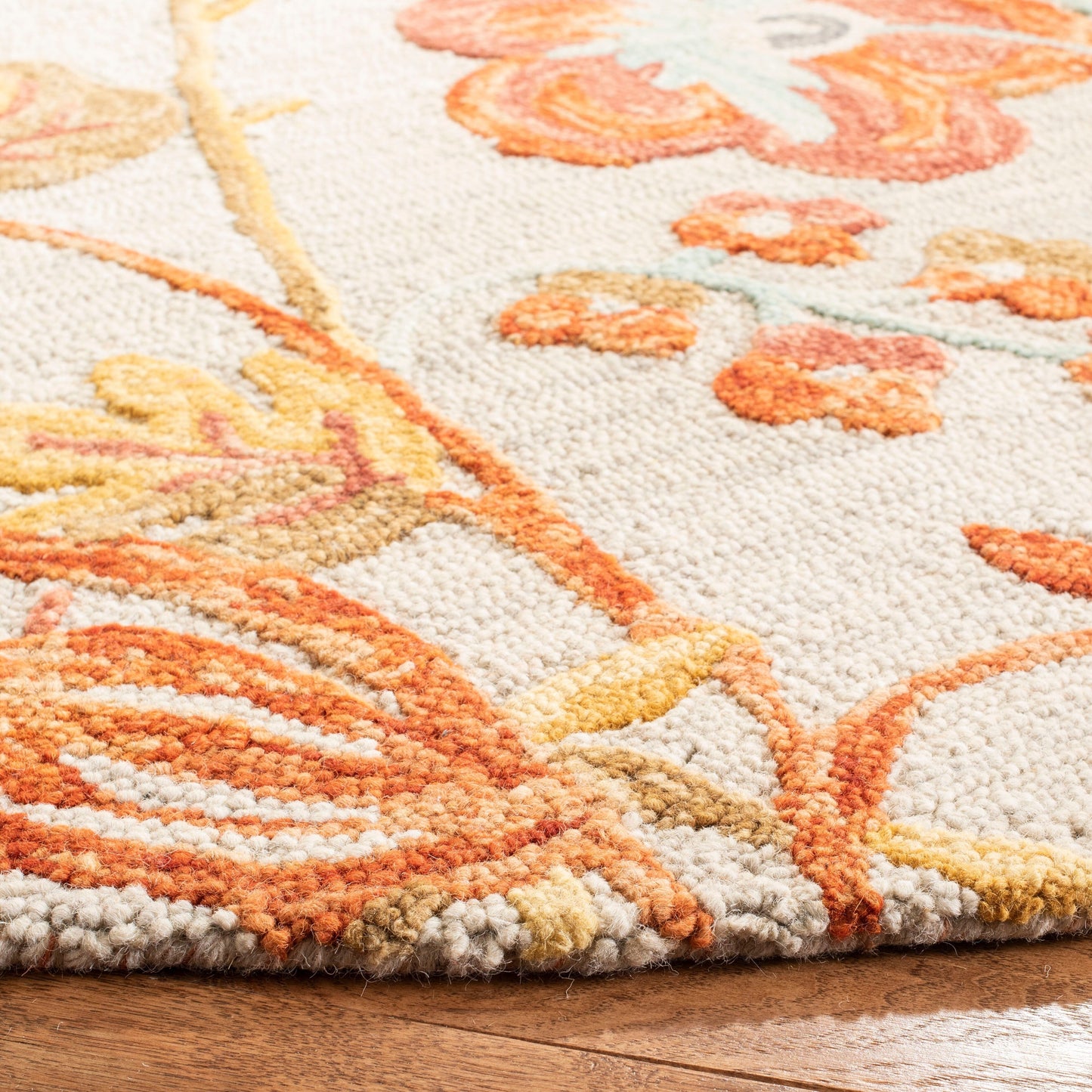 Tapis en laine floral moderne SAFAVIEH fait main Blossom Hysnije