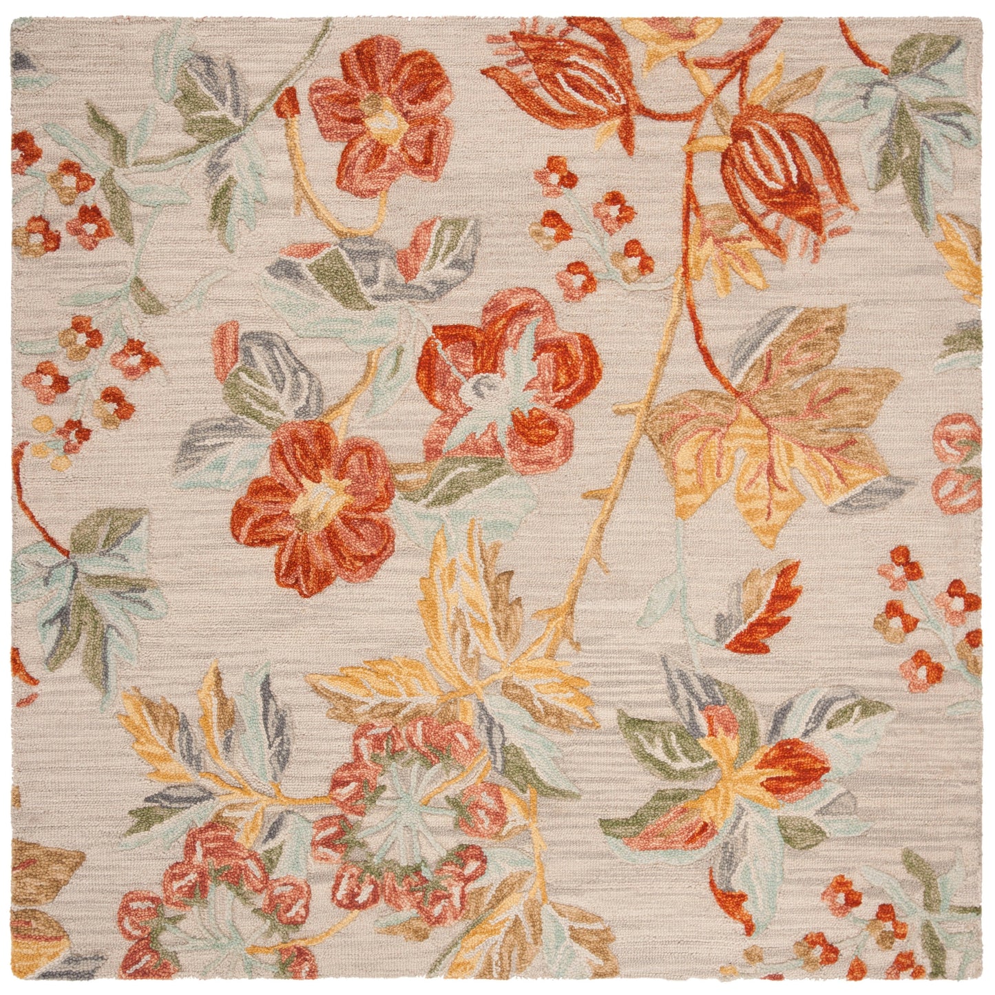 Tapis en laine floral moderne SAFAVIEH fait main Blossom Hysnije