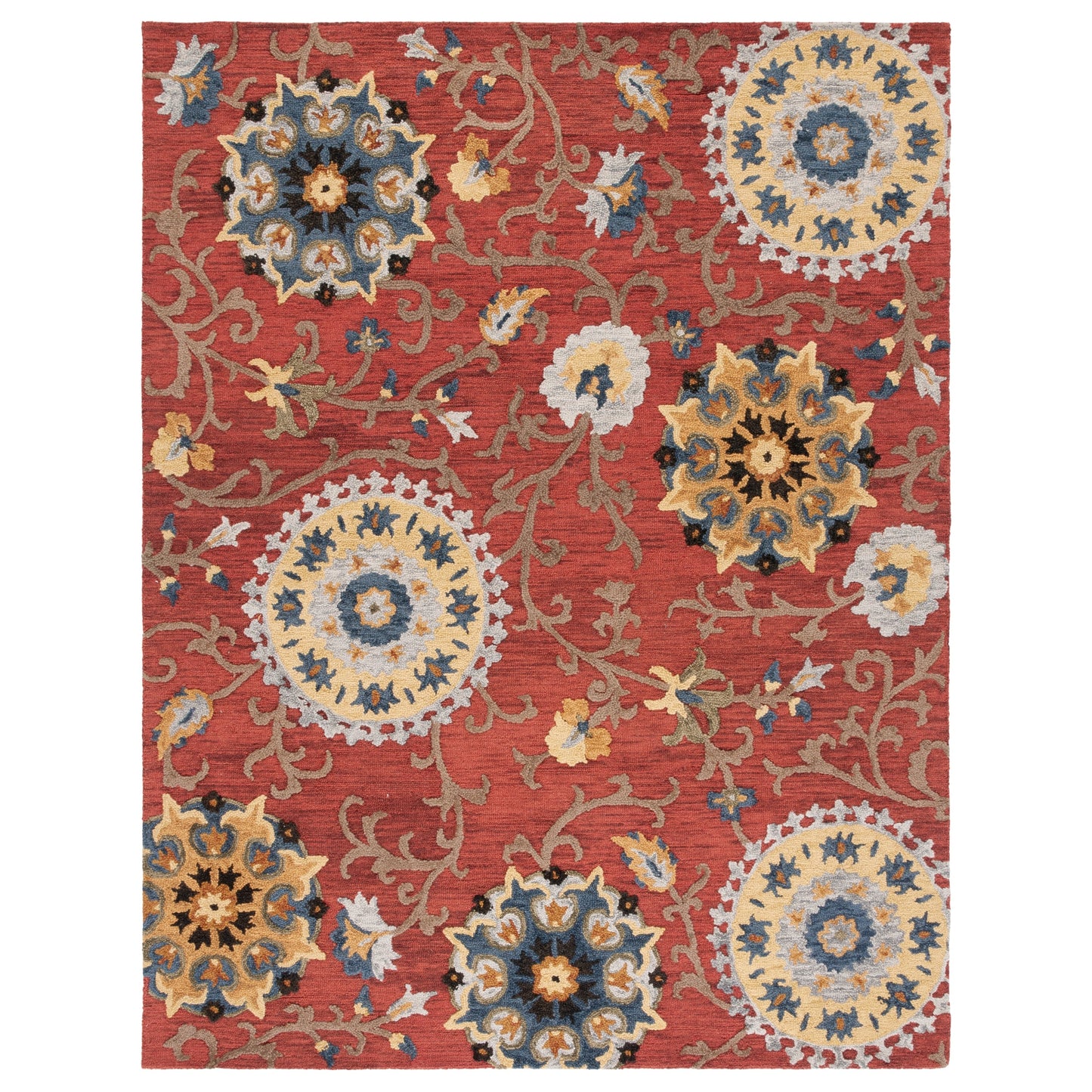 Tapis moderne en laine florale fait main SAFAVIEH Blossom Maaret