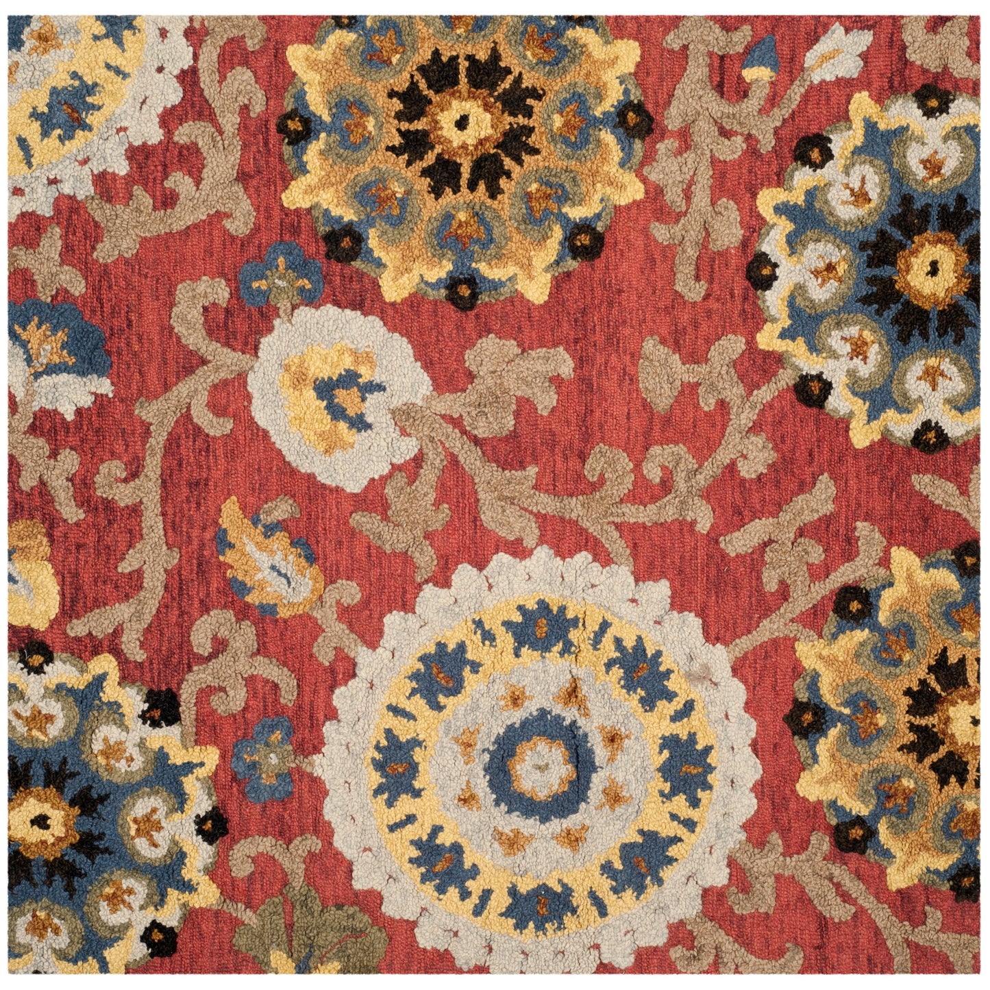 Tapis moderne en laine florale fait main SAFAVIEH Blossom Maaret