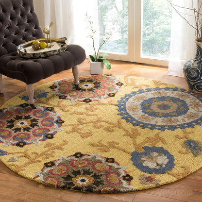 Tapis moderne en laine florale fait main SAFAVIEH Blossom Maaret