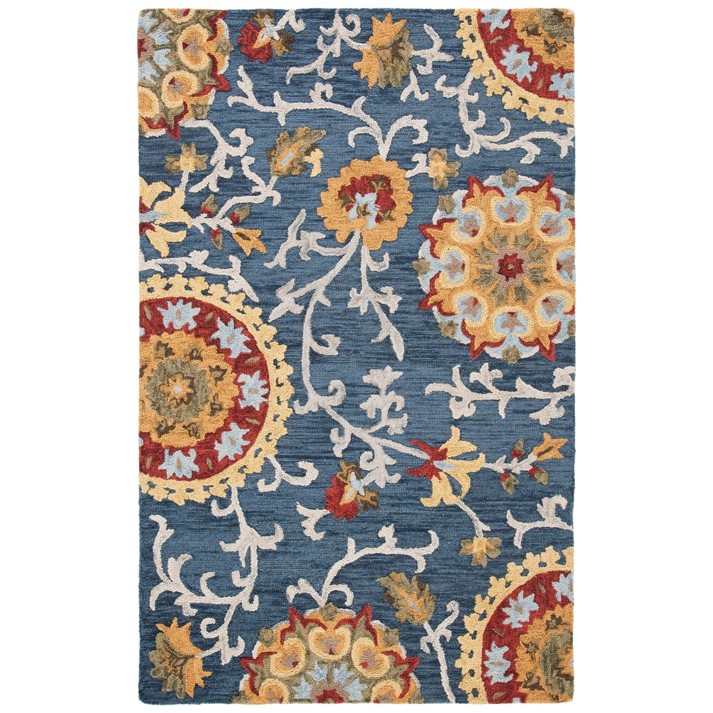 Tapis moderne en laine florale fait main SAFAVIEH Blossom Maaret