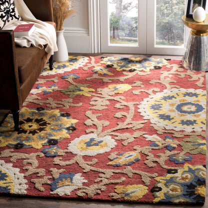 Tapis moderne en laine florale fait main SAFAVIEH Blossom Maaret