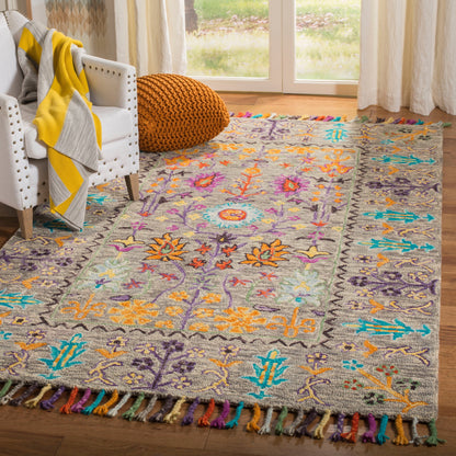 Tapis en laine floral moderne SAFAVIEH fait main Blossom Takuko