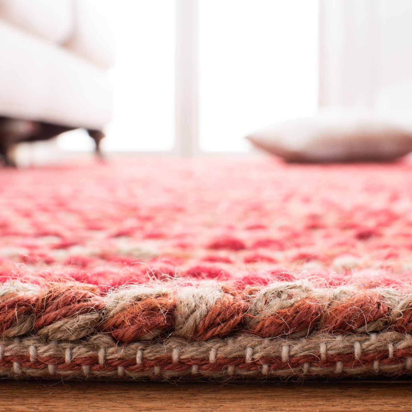 SAFAVIEH Tapis bohème fait à la main en jute et en laine Jelisava