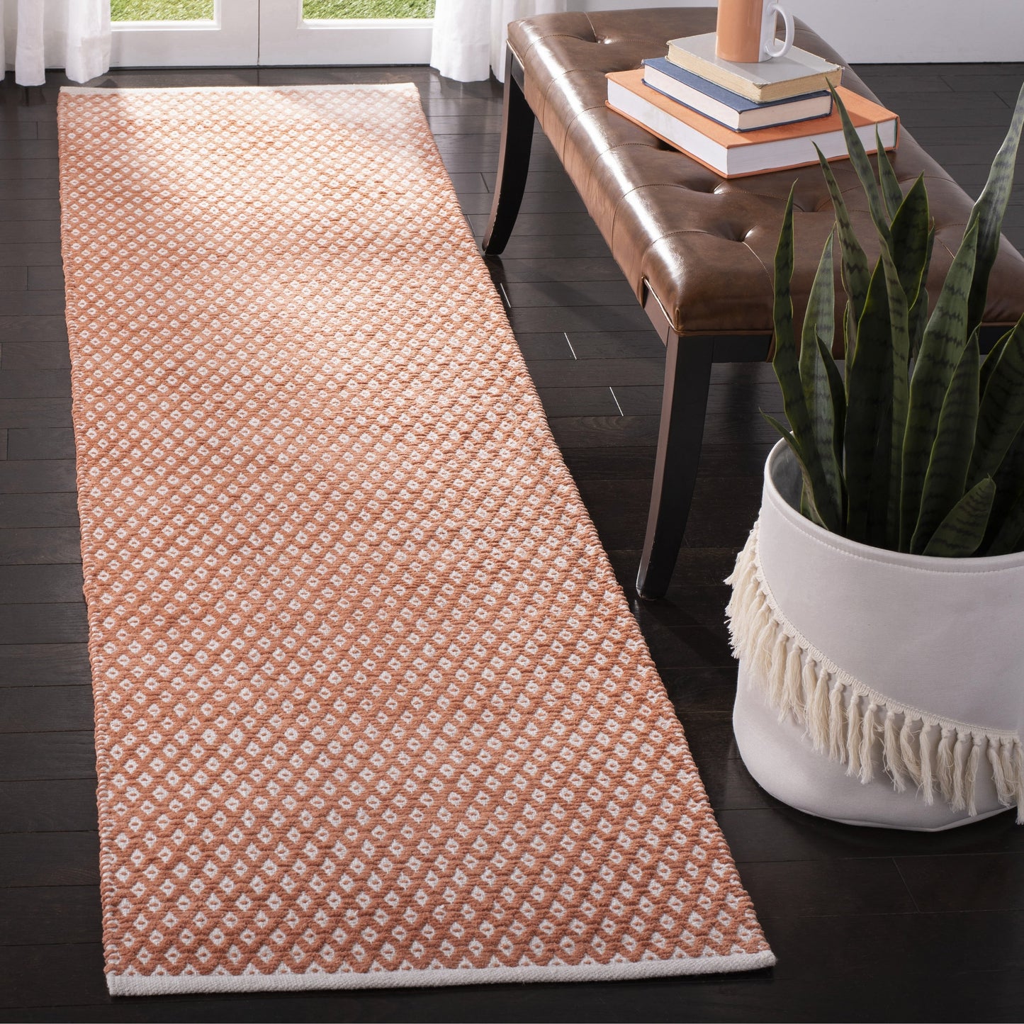 Tapis tissé plat en coton côtier Boston Shirine fait main SAFAVIEH