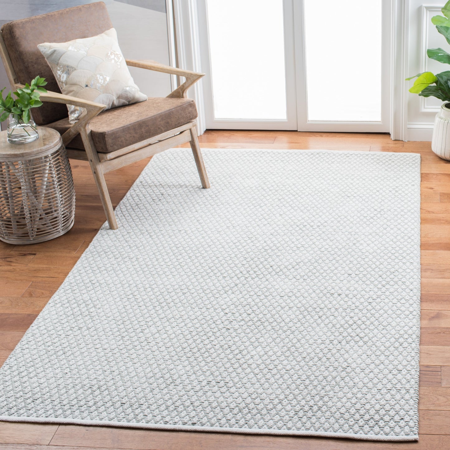 Tapis tissé plat en coton côtier Boston Shirine fait main SAFAVIEH