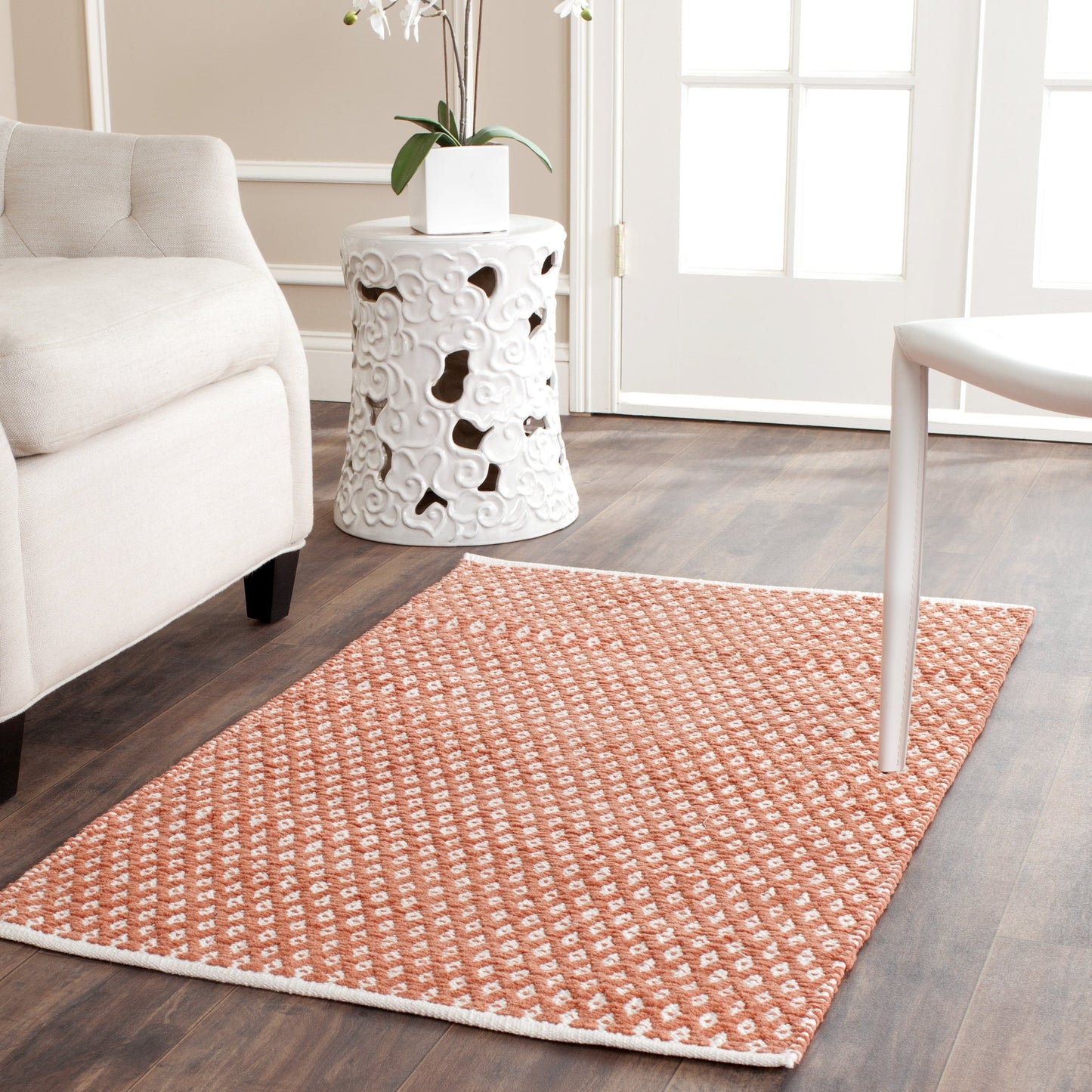 Tapis tissé plat en coton côtier Boston Shirine fait main SAFAVIEH