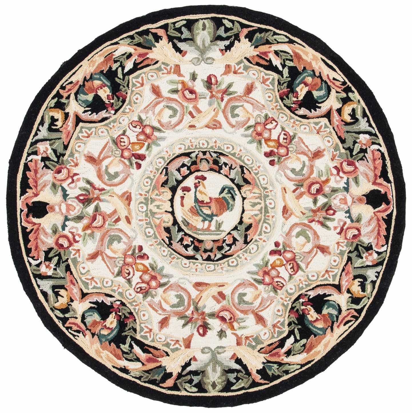 Tapis en laine fait main Chelsea Anni French Country Rooster de SAFAVIEH