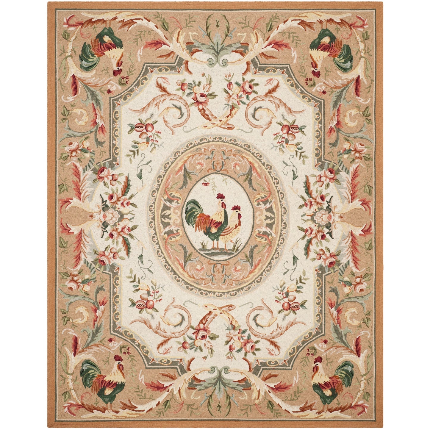 Tapis en laine fait main Chelsea Anni French Country Rooster de SAFAVIEH