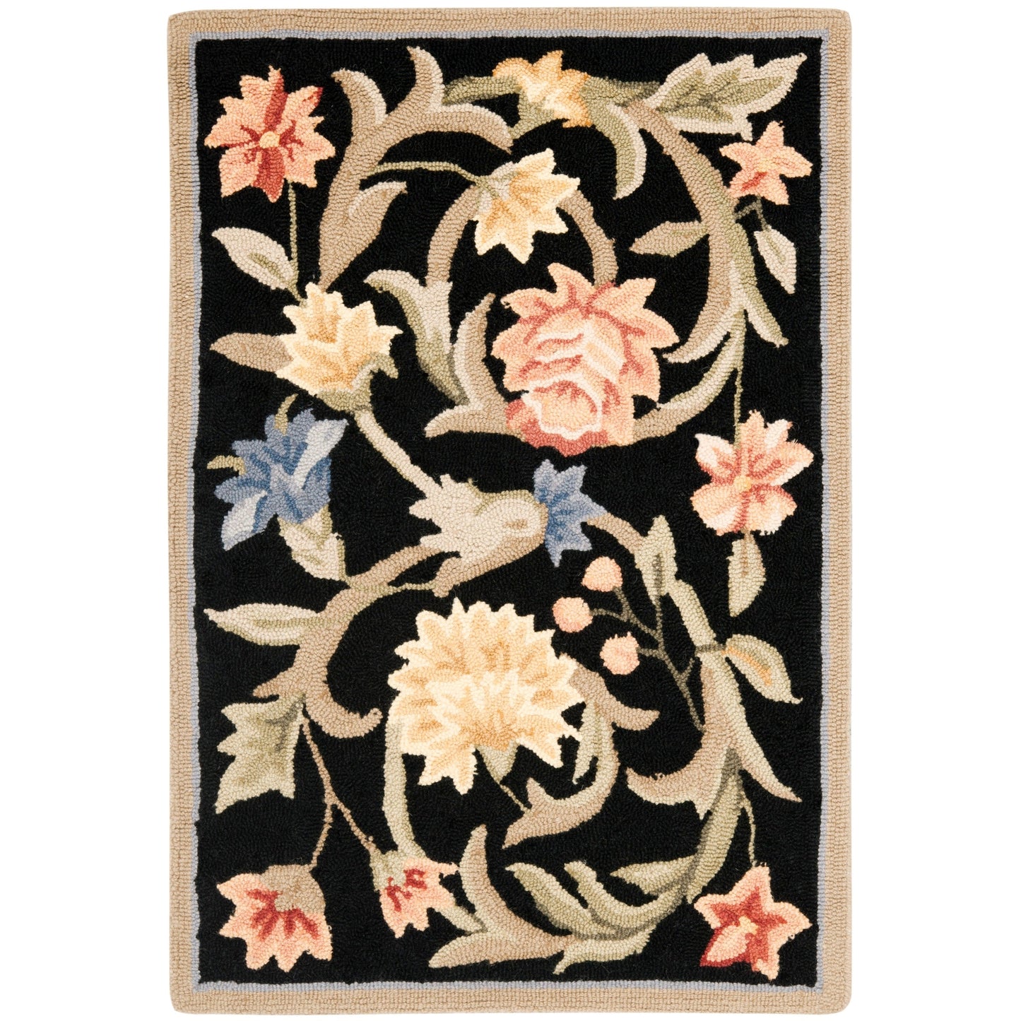 SAFAVIEH Fait Main Chelsea Jacomine French Country Floral Scroll Laine