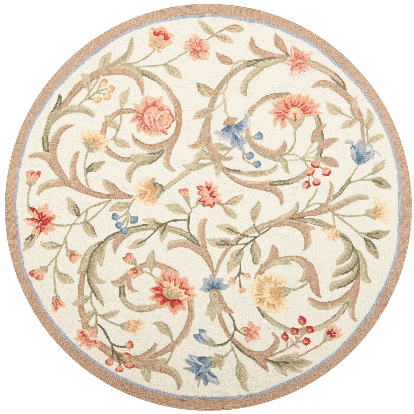 SAFAVIEH Fait Main Chelsea Jacomine French Country Floral Scroll Laine